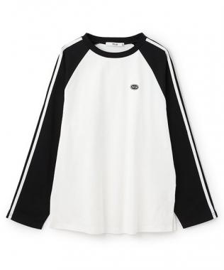 ラインラグラン長袖Tシャツ【韓国ファッション】