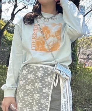 アソートグラフィック長袖Tシャツ【韓国ファッション】