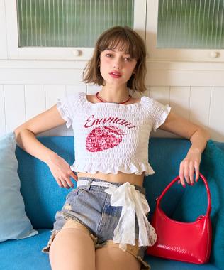 ストロベリーシャーリングトップス【韓国ファッション】
