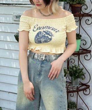 ストロベリーシャーリングトップス【韓国ファッション】