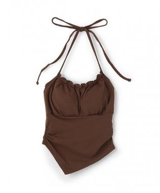 ギャザーホルターブラトップ【韓国ファッション】