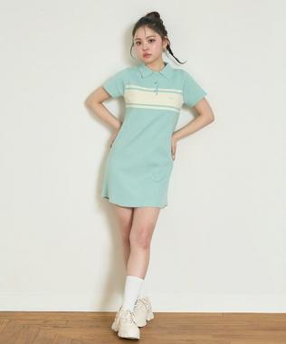ニットポロワンピース【韓国ファッション】