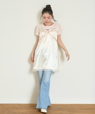 ランジェリー風キャミワンピース【韓国ファッション】