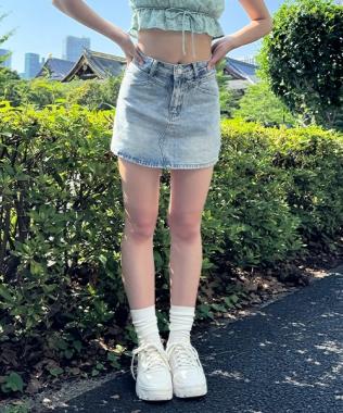 デニム台形スカパン