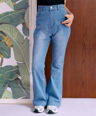 ロゴ刺繍デニムパンツ【韓国ファッション】