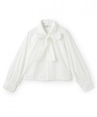 ボウタイロゴ刺しゅうシャツ【韓国ファッション】