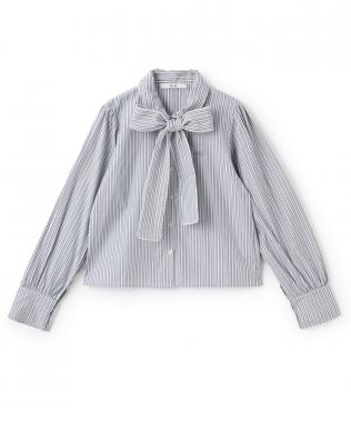 ボウタイロゴ刺しゅうシャツ【韓国ファッション】