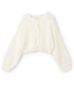 シャギーショートカーディガン【韓国ファッション】