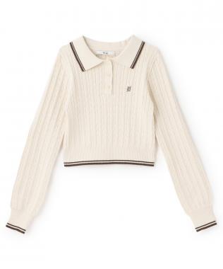 コンパクトポロニット【韓国ファッション】