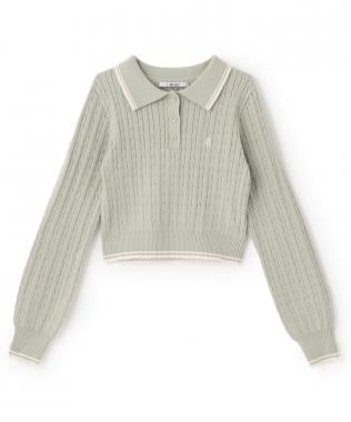 コンパクトポロニット【韓国ファッション】