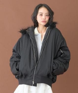 フードファーブルゾン【韓国ファッション】