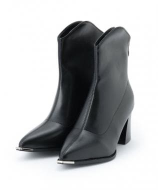 プレートポインテッドブーツ【韓国ファッション】