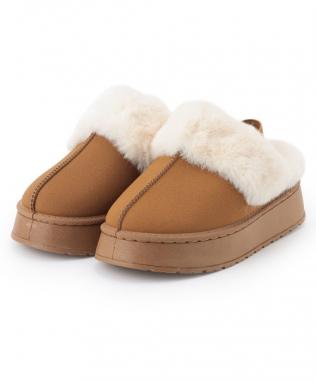 フェイクファームートンサボ【韓国ファッション】