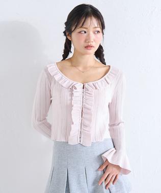 メニーフリルスカシカーディガン