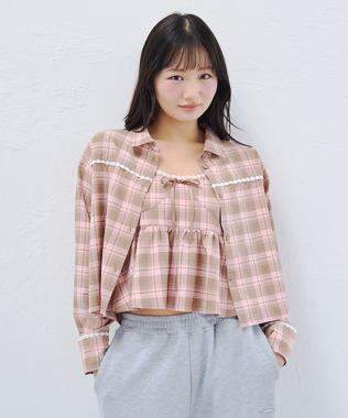 チェックシャツ＆ビスチェセット