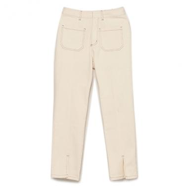 前スリットデニムパンツ