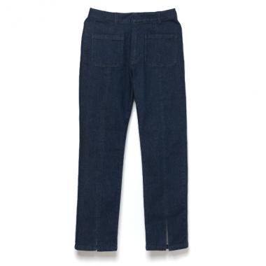 前スリットデニムパンツ