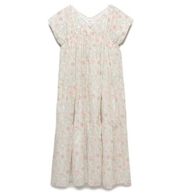 花柄ティアードワンピース