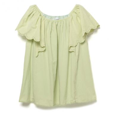 袖スカラップレースチュニック