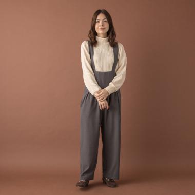 ハイウエストタックサロペット