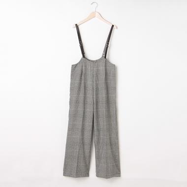 サスペンダーつきワイドタックパンツ