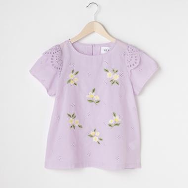 花刺しゅうレースブラウス