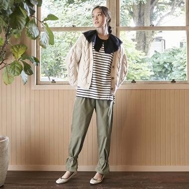 【リンク】裾フリルタックパンツ