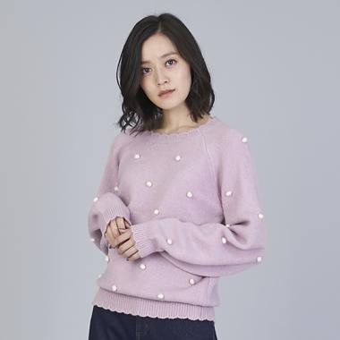 【リンク】ポンポン袖ボリュームニット