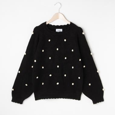 【リンク】ポンポン袖ボリュームニット