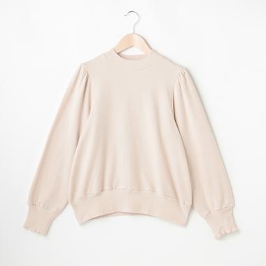 WEB限定色あり【リンク/吸湿発熱】パフ袖トレーナー