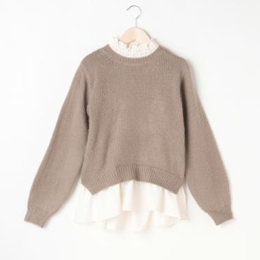 【リンク】シャギーニット裾ペプラム