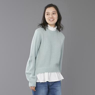 【リンク】シャギーニット裾ペプラム