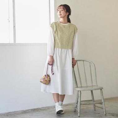 【リンク】ベスト＆シャツワンピース