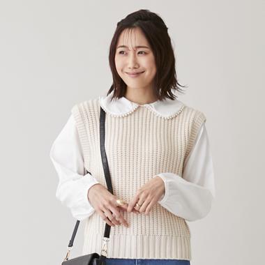 【リンク】パールニットドッキングトップス