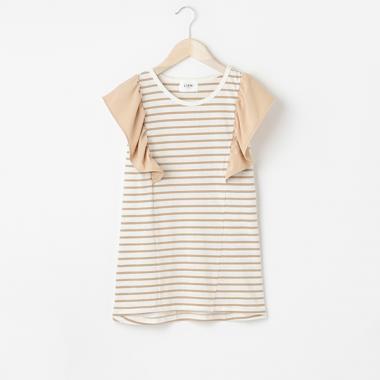 【リンク/接触冷感】袖チュールTシャツ