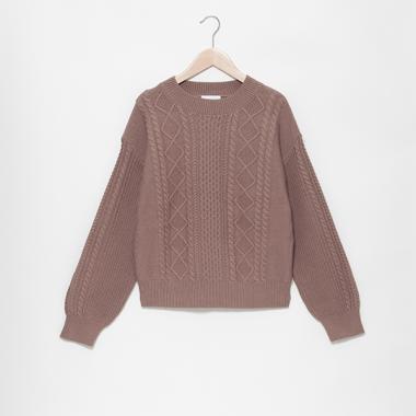 【リンク】ケーブル綿ニットプルオーバー(レディース)