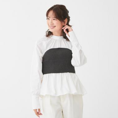 【リンク】ニットビスチェブラウス(レディース)