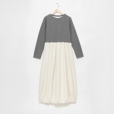 【リンク】裾バルーンドッキングワンピ(レディース)