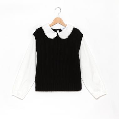 【リンク】パールニットドッキングトップス