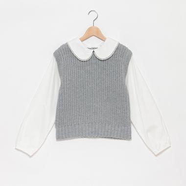 【リンク】パールニットドッキングトップス