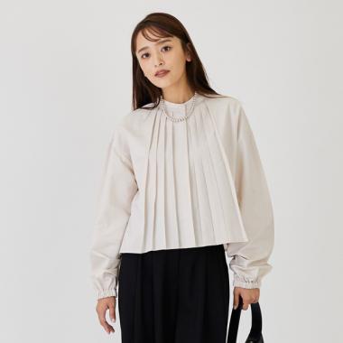 【LADIES】【AJUGA.】バルーン袖タックブラウス（大人サイズ）