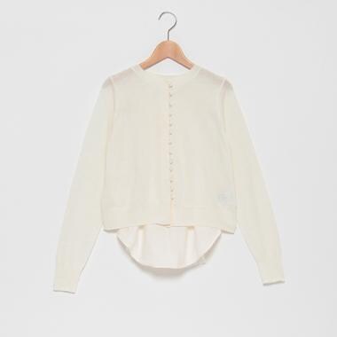 【LADIES】チュールつきカーディガン