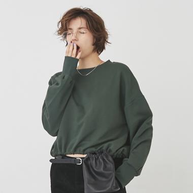 【LADIES】【プティプラ】ドロストトレーナー