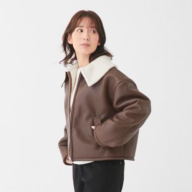 【リンク】ハーフムートンジャケット(レディース)