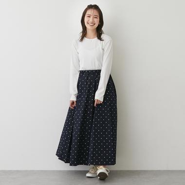 【リンク】ボリュームタックスカート(レディース)