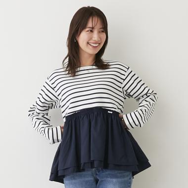 【リンク】ペプラムカットチュニック(レディース)