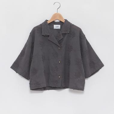 【LADIES】花レースシャツ