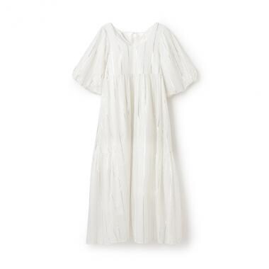 【リンク】ラメストライプ/花柄ワンピース