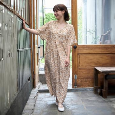 【親子リンク】総柄ロングワンピース