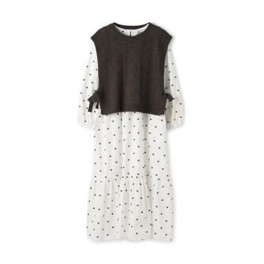 【リンク】ベストつきティアードワンピース